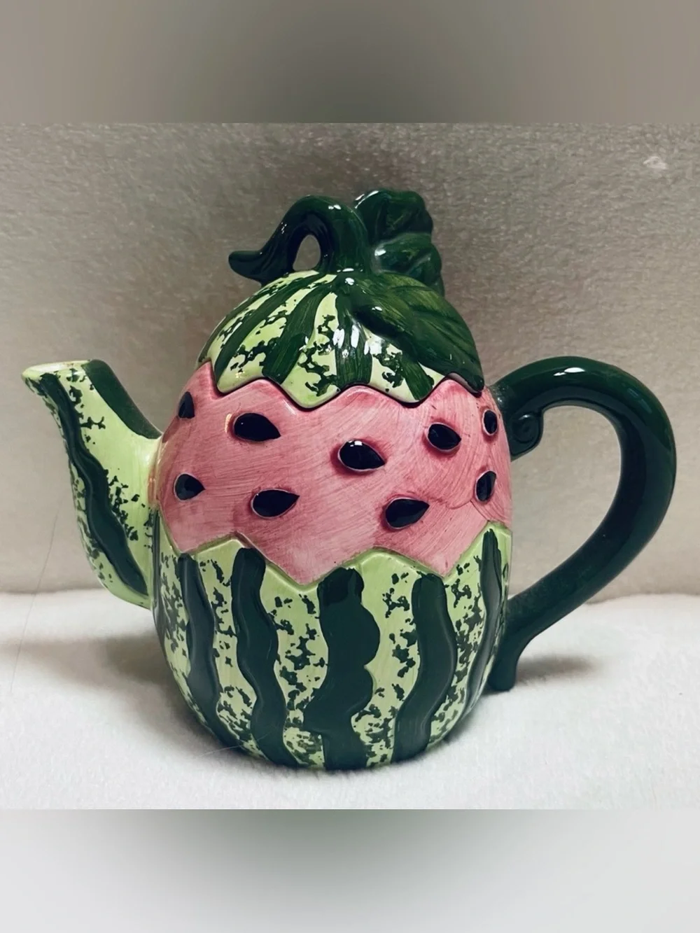 Vintage Watermelon Teapot 5 1/2”